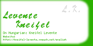 levente kneifel business card